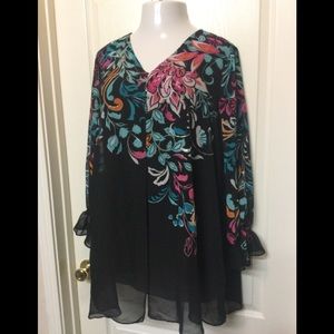 susan graver 1x Top Blouse